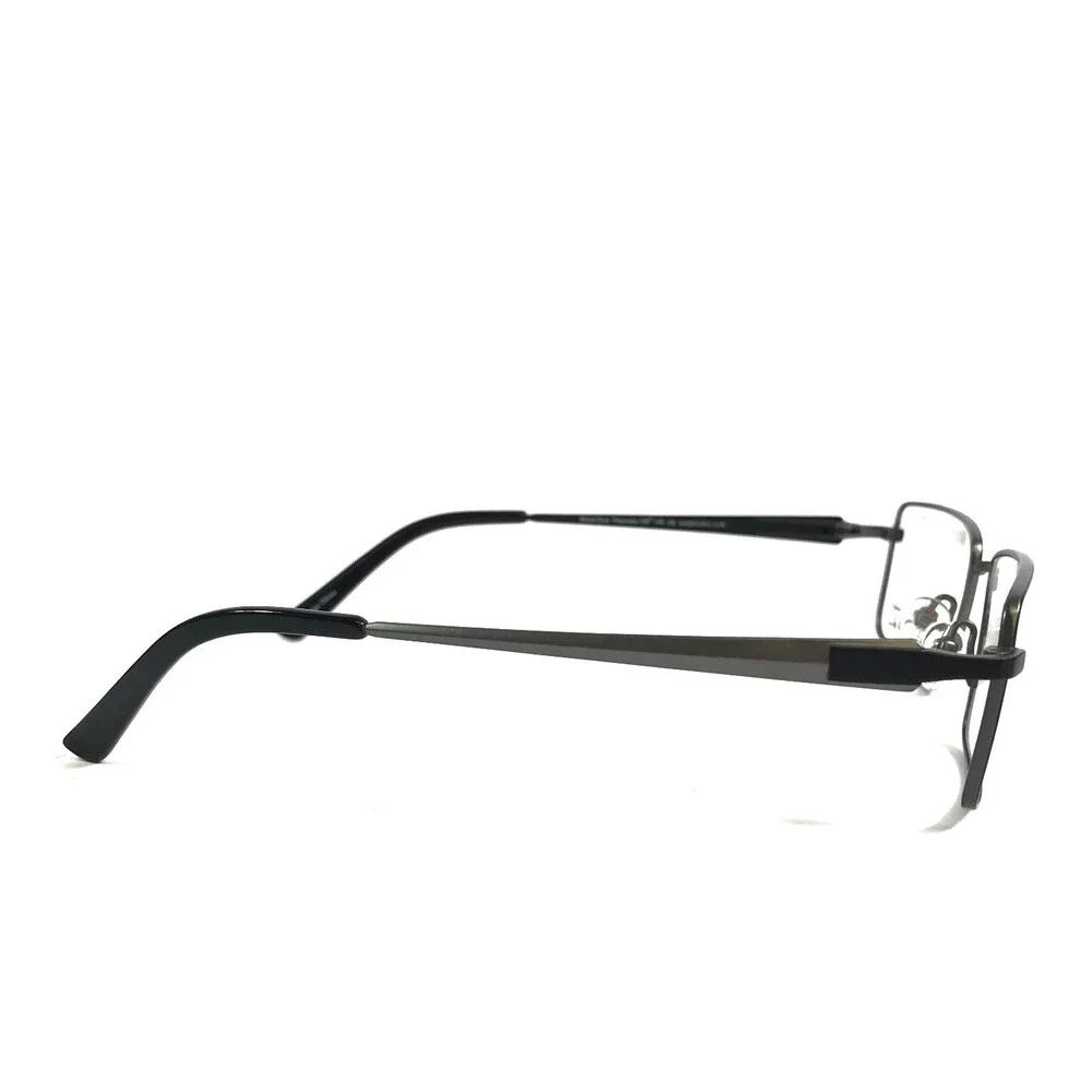 Cruz Eyeglasses Frame I-172 Black Gun Gunmetal Rectangle Titanium 54-18-140